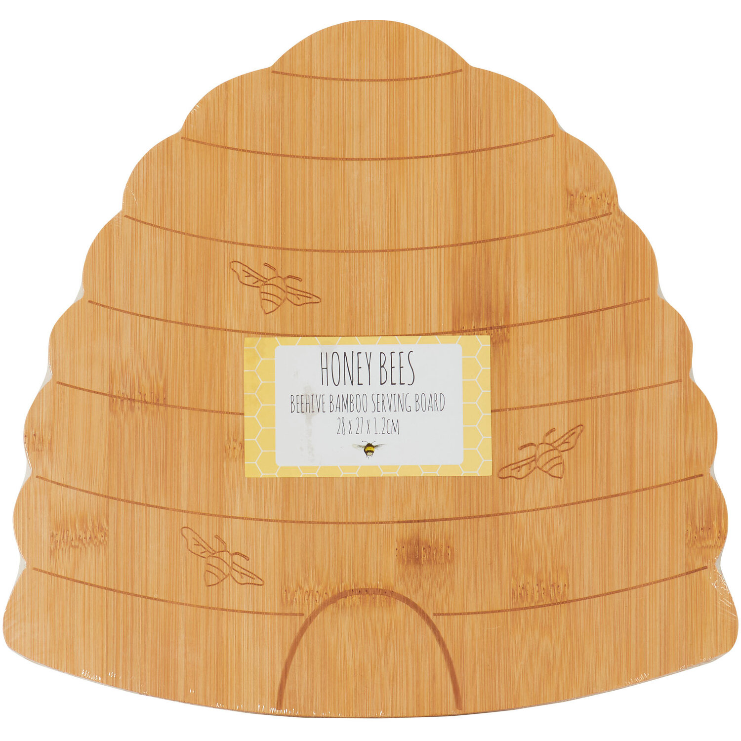 Honey Bees Beehive Bamboo Serving Board - Natural Image 1