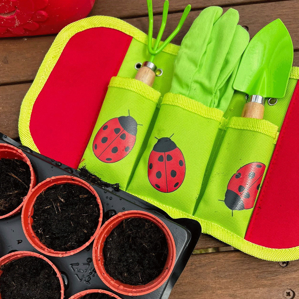 Bigjigs Toys Kids Green 7 Piece Gardening Starter Pack Image 5