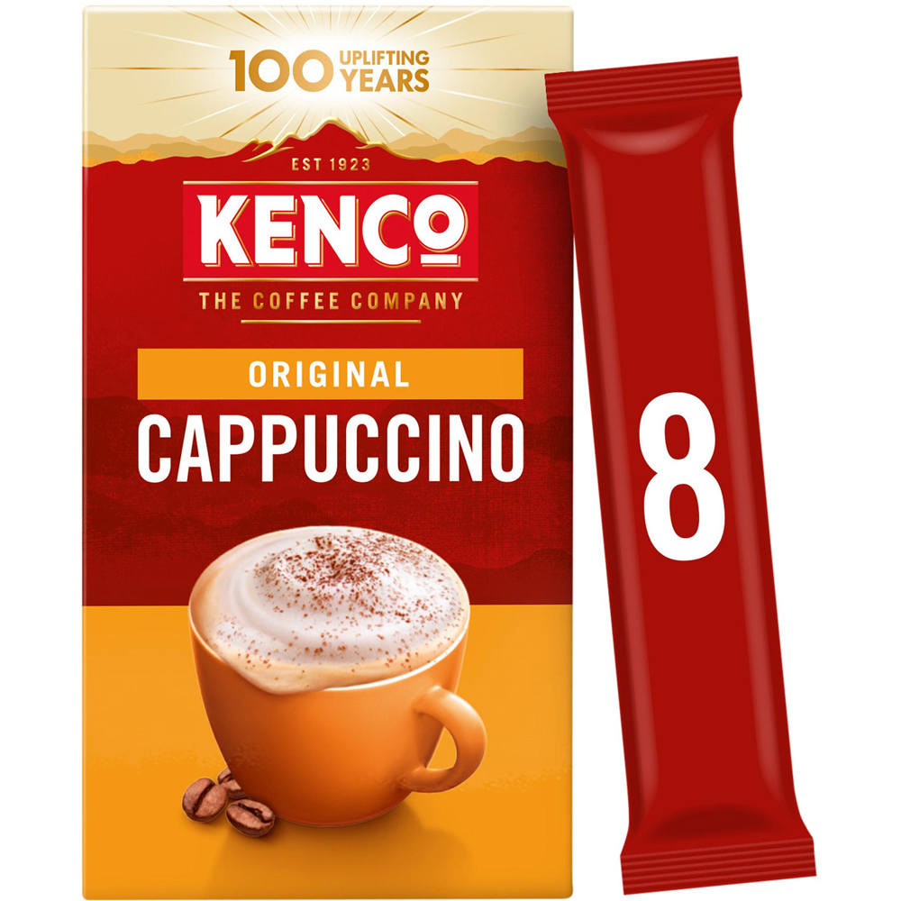 Kenco Instant Cappuccino Coffee Sachets 8 Pack Image