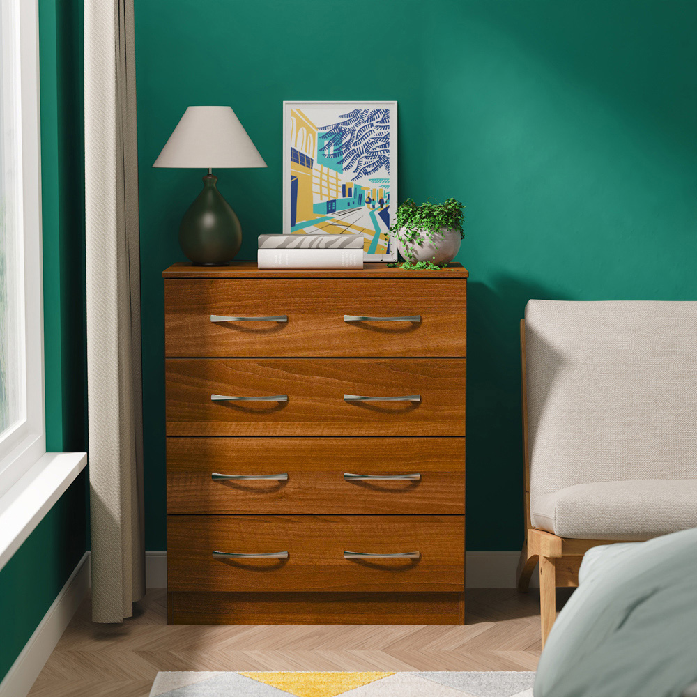 Crowndale Avon 4 Drawer Noche Walnut Chest of Drawers Image 7