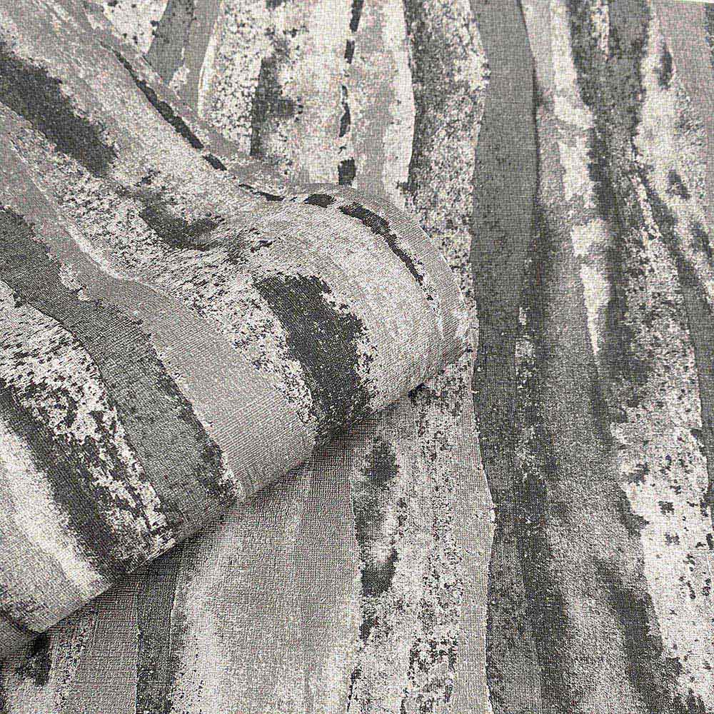 Muriva Soren Charcoal and Silver Wallpaper Image 2