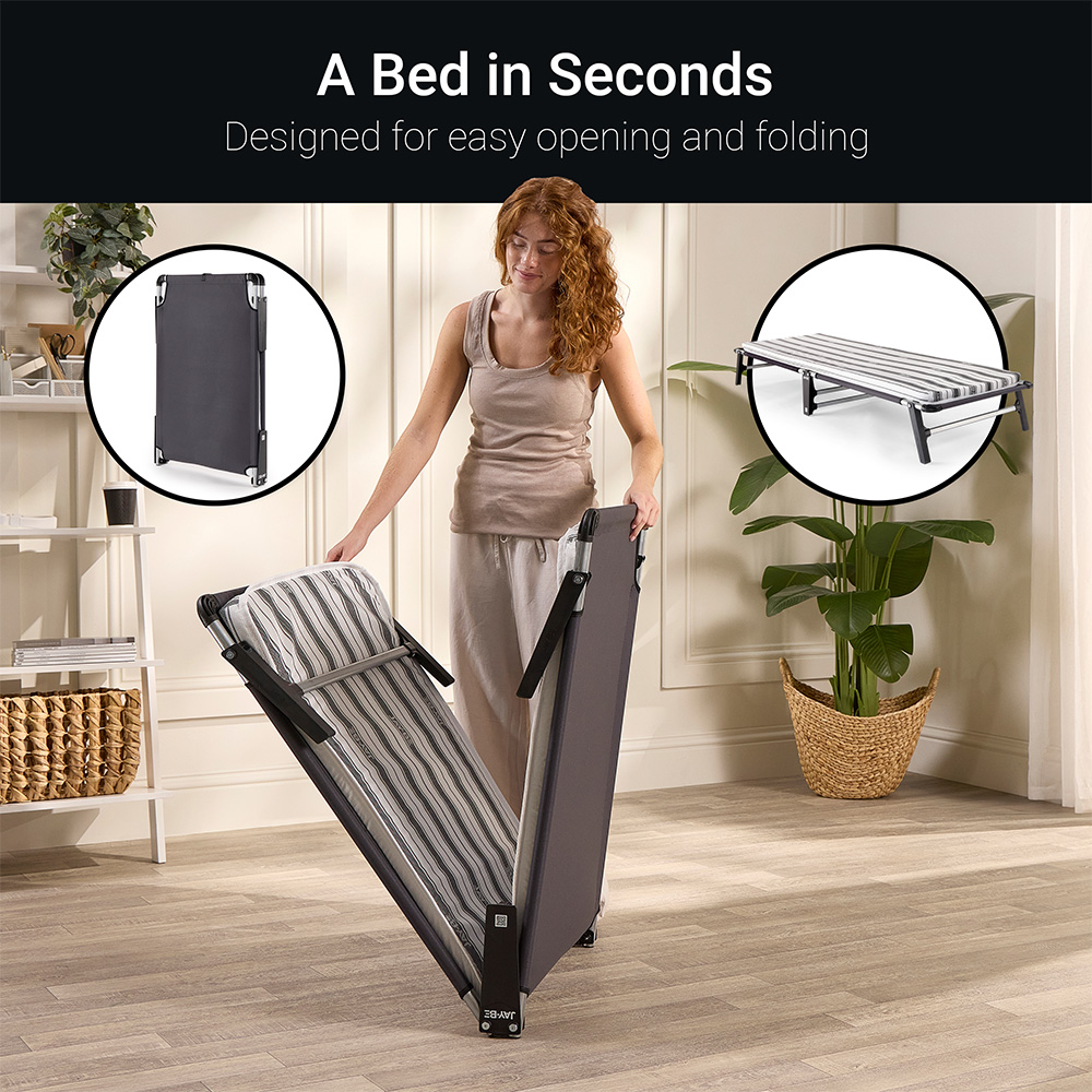 Jay-Be ME70 Single Mobile Folding Bed with Comfort Mattress Image 7