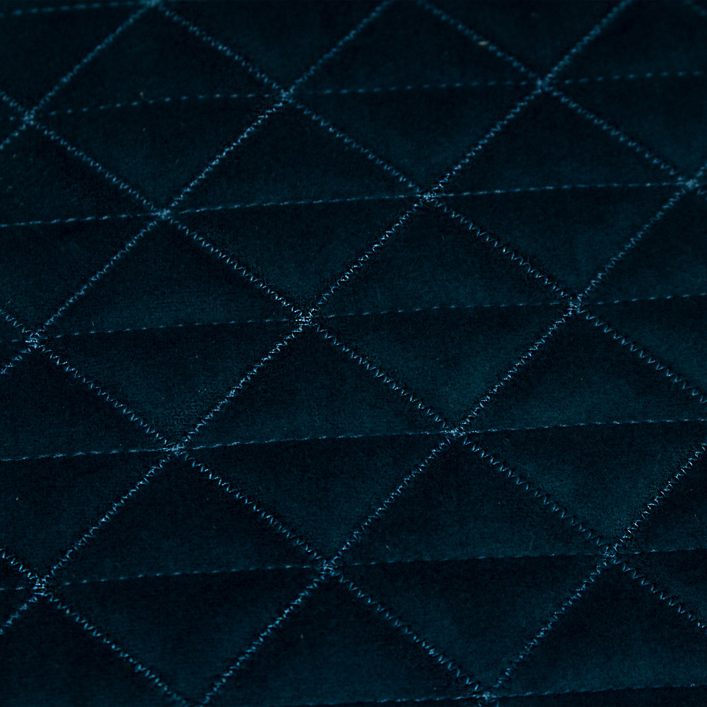 Paoletti Quartz Teal and Jaffa Quilted Velvet Cushion Image 5