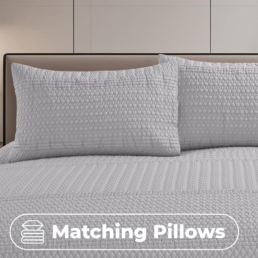 Velosso King Size Grey Paloma Duvet Set Image 4
