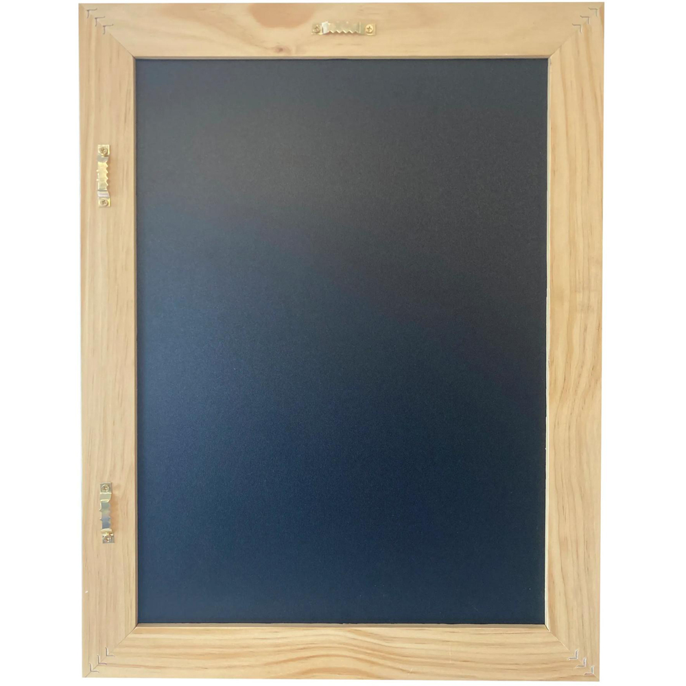 Exacompta Black Framed Wooden Wall Mounted Double-Sided Chalkboard 37 x 49cm Image 3