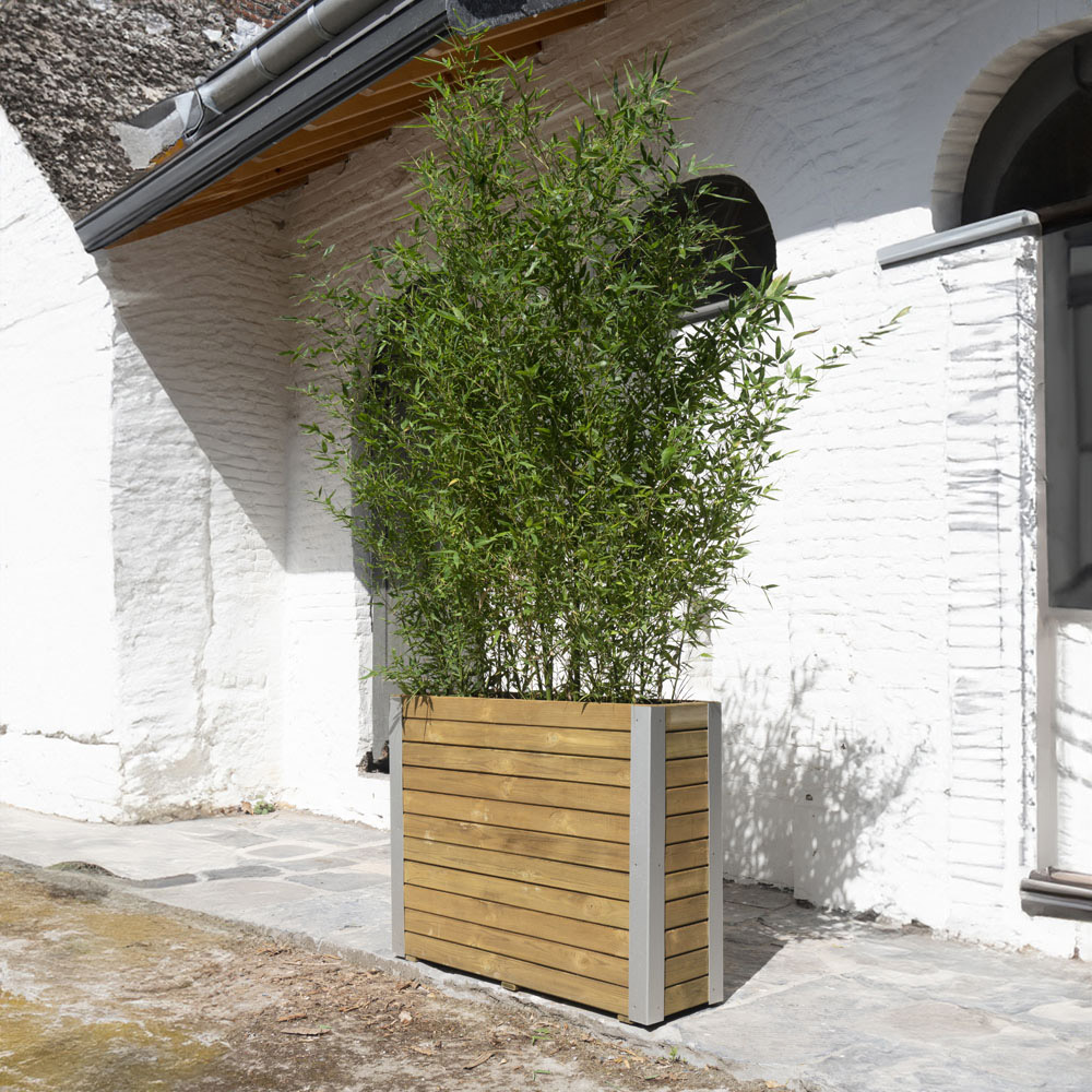 Cerland Bambou Wooden Tall Rectangular Planter 100cm Image 4