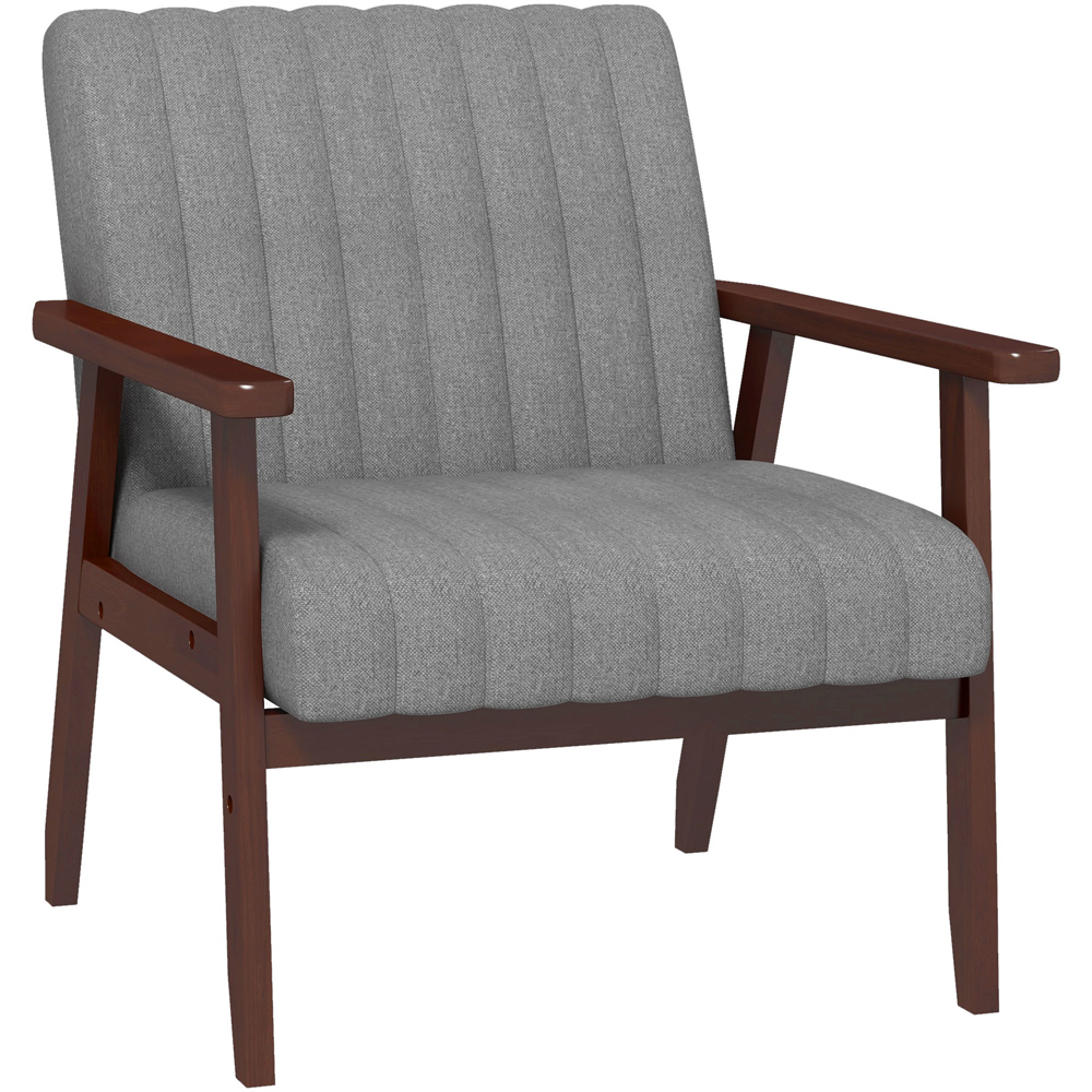 Portland Grey Fabric Armchair Image 2