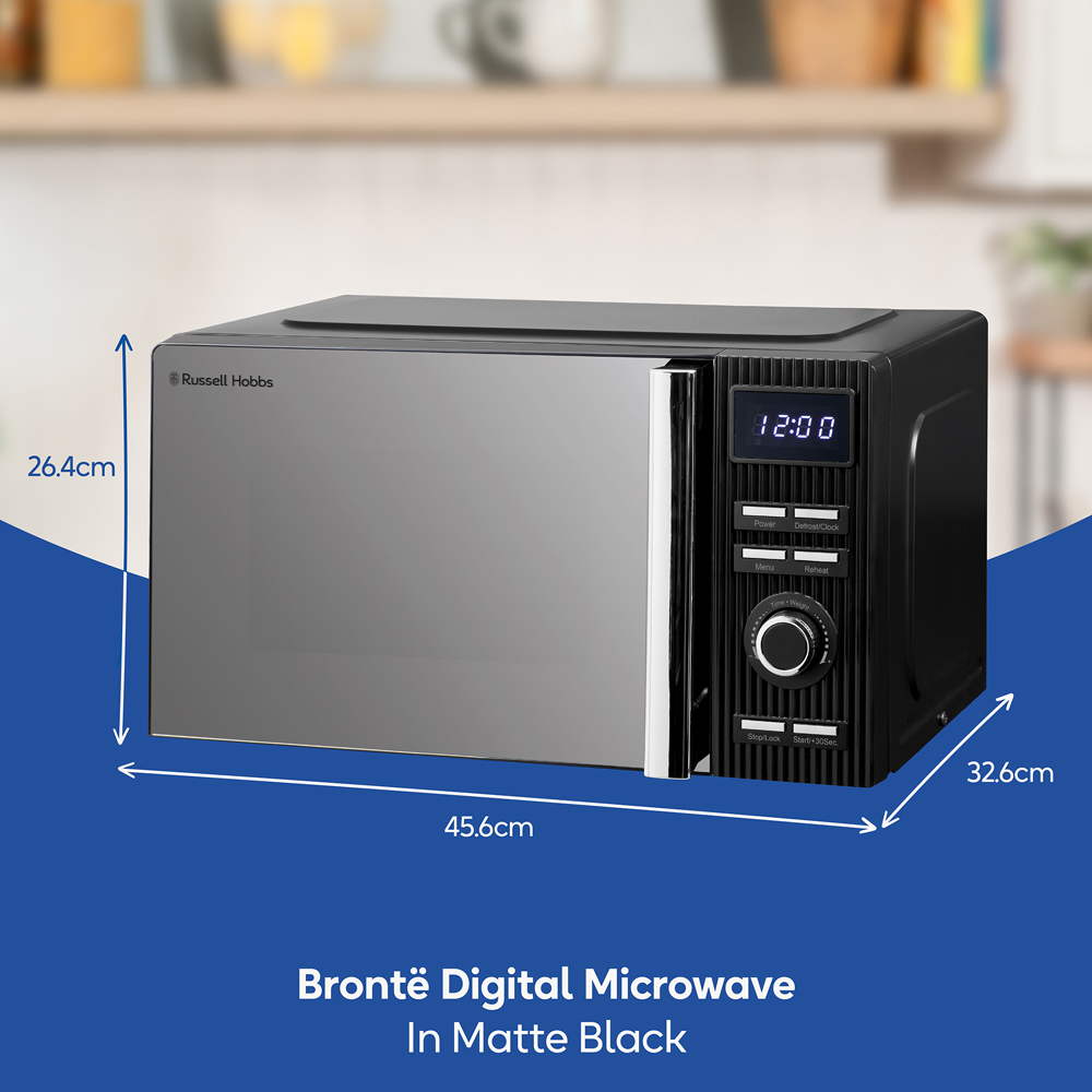 Russell Hobbs Bronte RHMD834B Black 20L Digital Microwave 800W Image 9