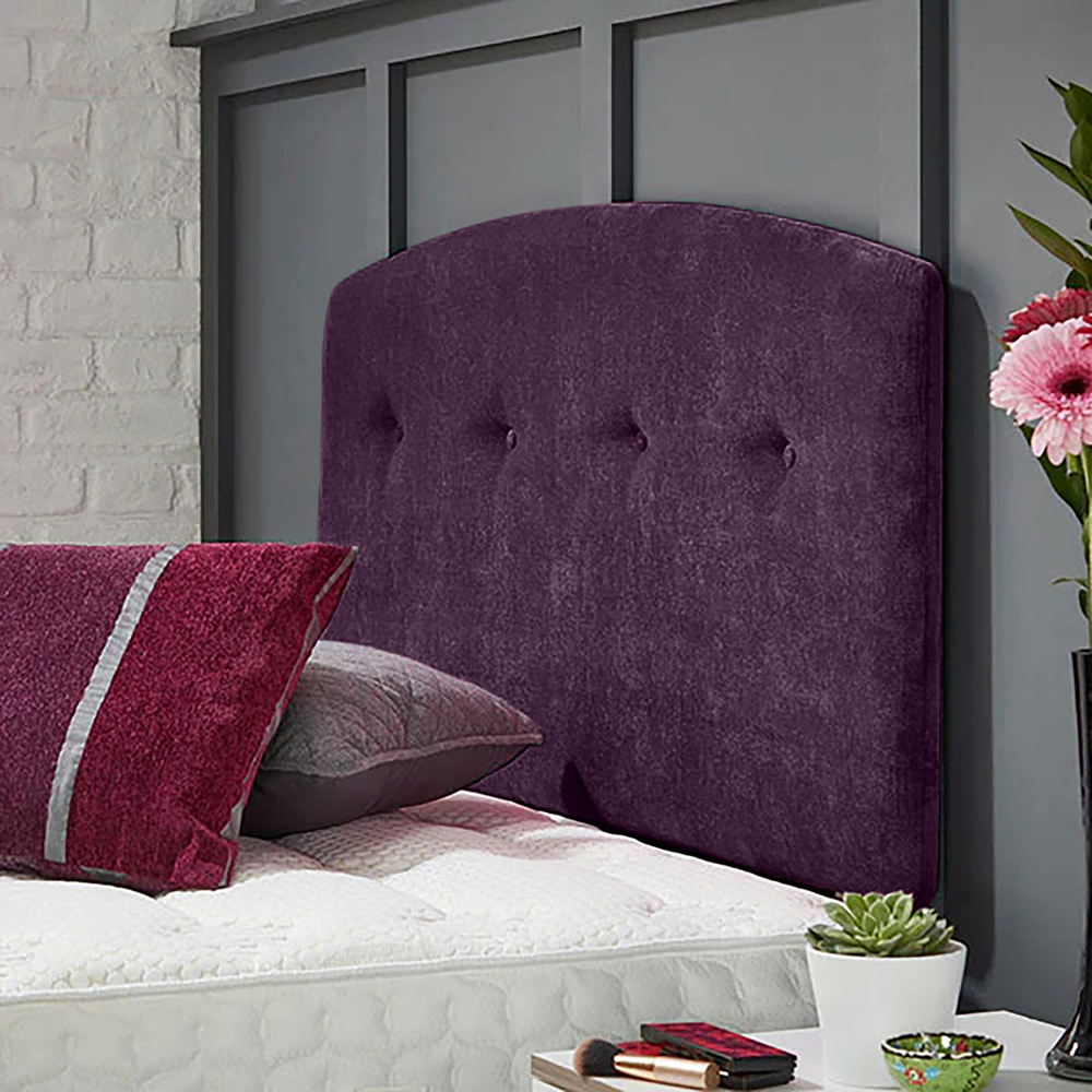 Eleganza Home Harris Small Double Purple Naples Strutted Headboard Image 2