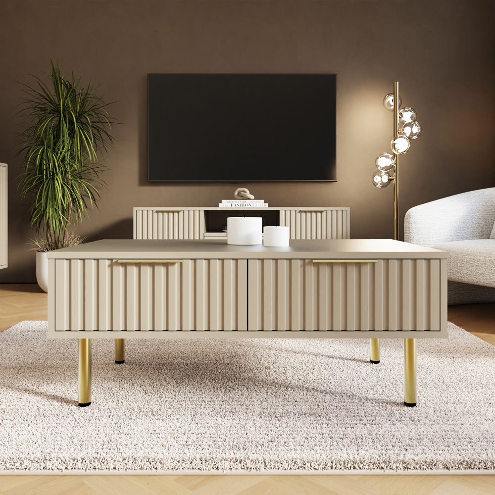 GFW Nervata Cream Coffee Table Image 7