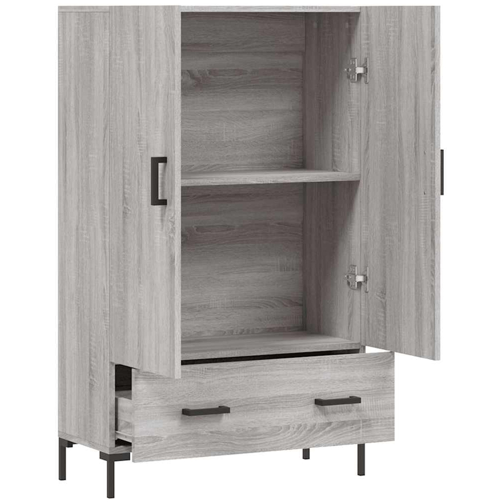 vidaXL 2 Door Single Drawer Grey Sonoma Highboard Image 5