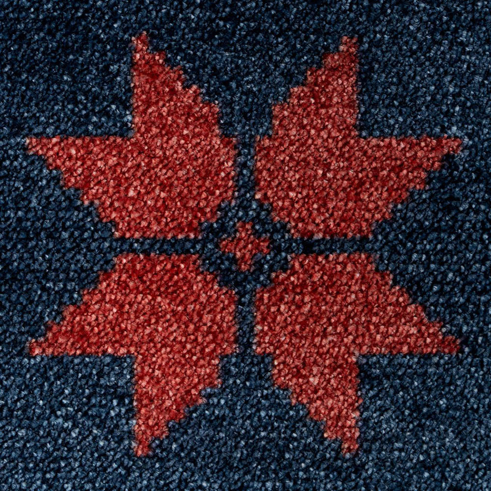 Kukoon Asha Red and Navy Flat Persian Style Vintage Rug 60 x 240cm Image 5