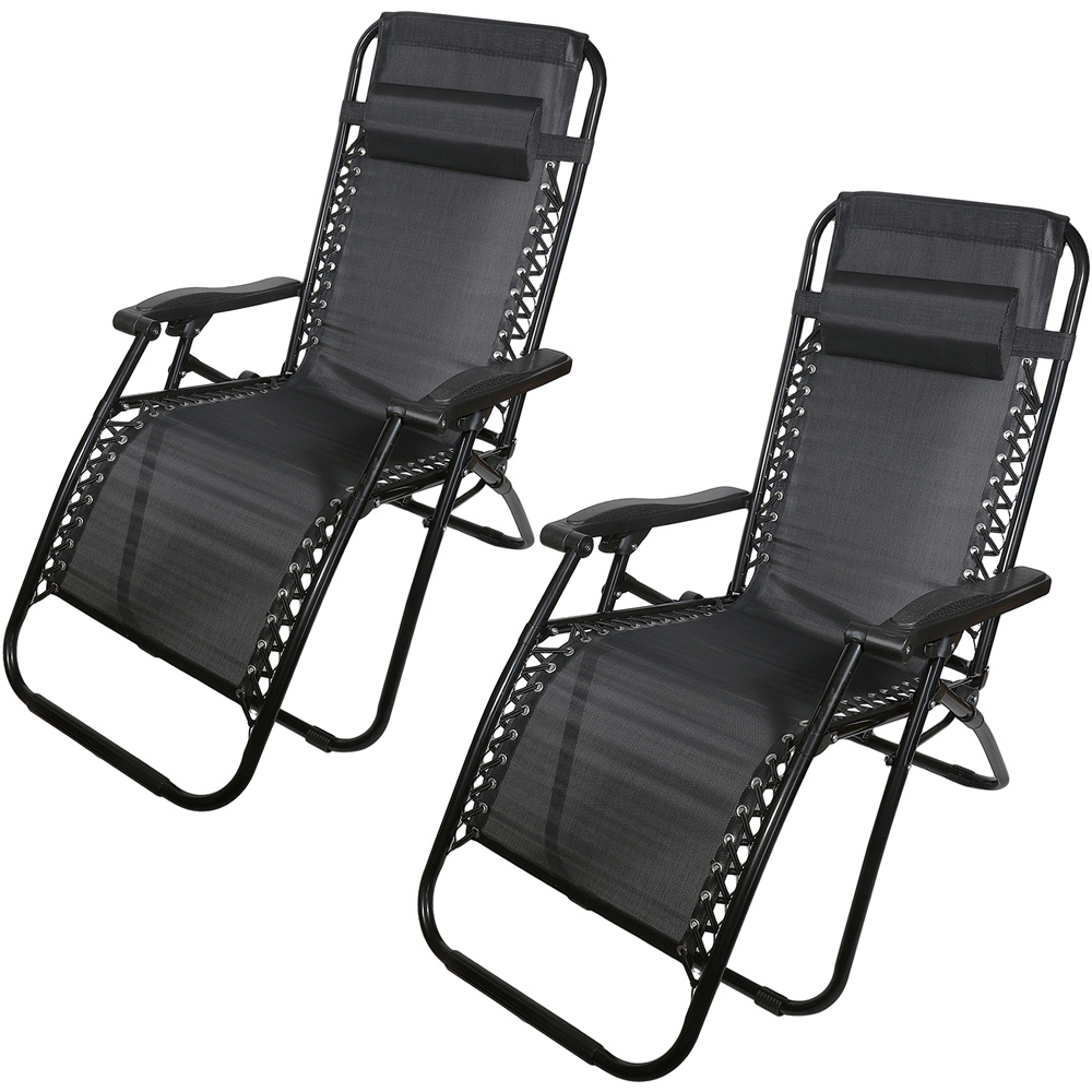 wilko Set of 2 Zero Gravity Folding Recliner Chair Image 3