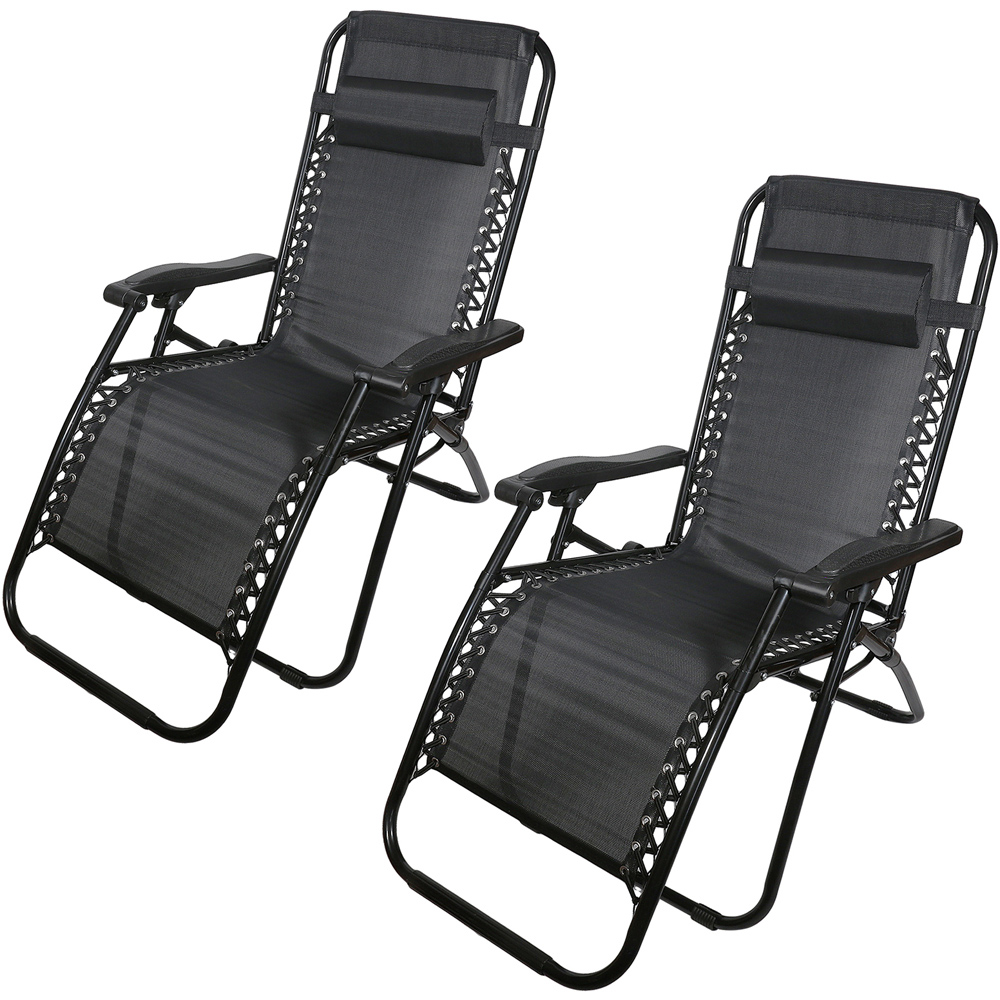 wilko Set of 2 Zero Gravity Folding Recliner Chair Wilko