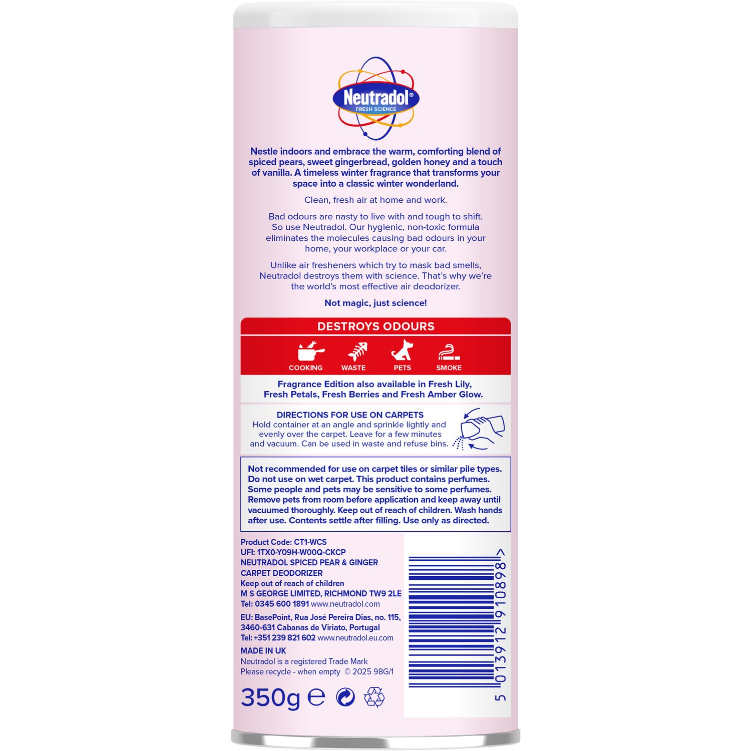 Neutradol Vac Scents Carpet Freshener and Deodoriser Image 2