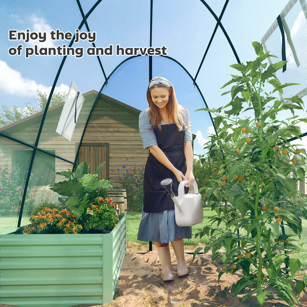 Outsunny 2 Door Green Portable 5.9 x 5.9ft Greenhouse Image 4