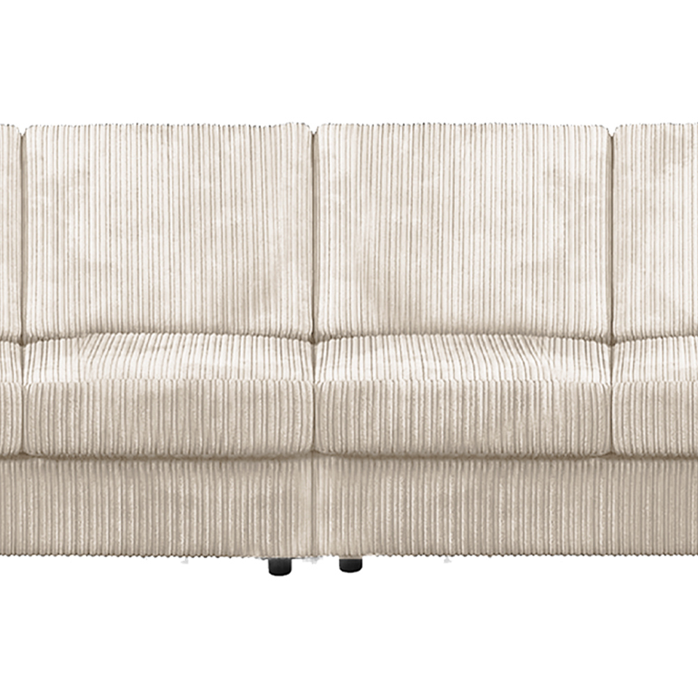 Luxor 4 Seater Cream Jumbo Cord Full Back Sofa Image 4