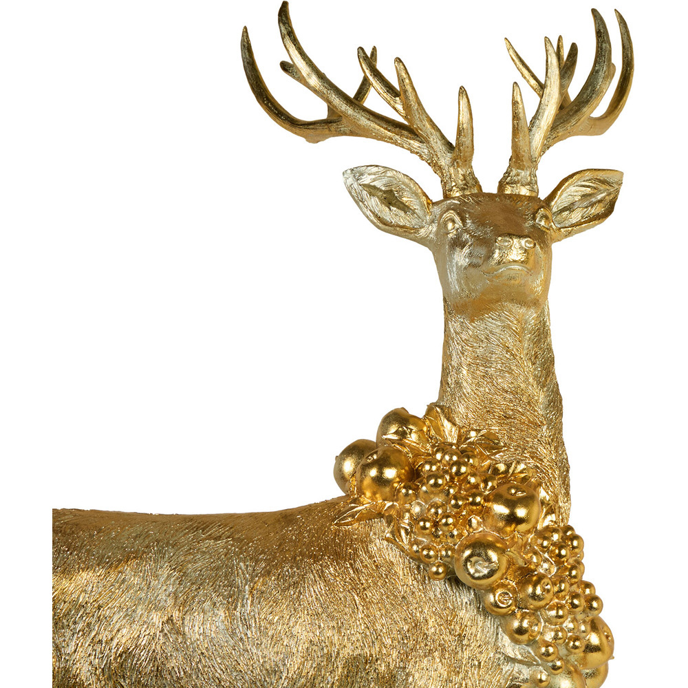 Antique Standing Stag Decoration Gold Image 9