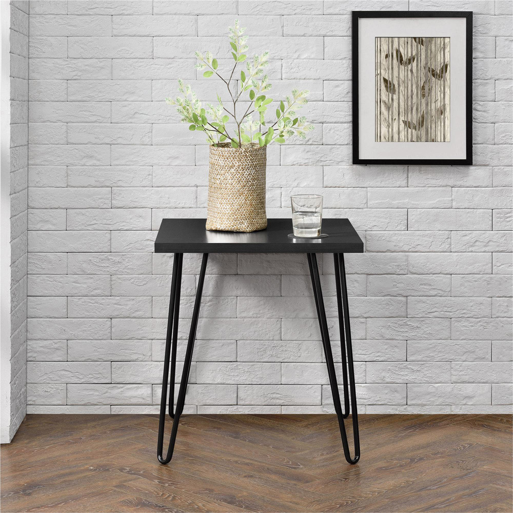 Dorel Owen Black Oak Retro End Table Black Image 7