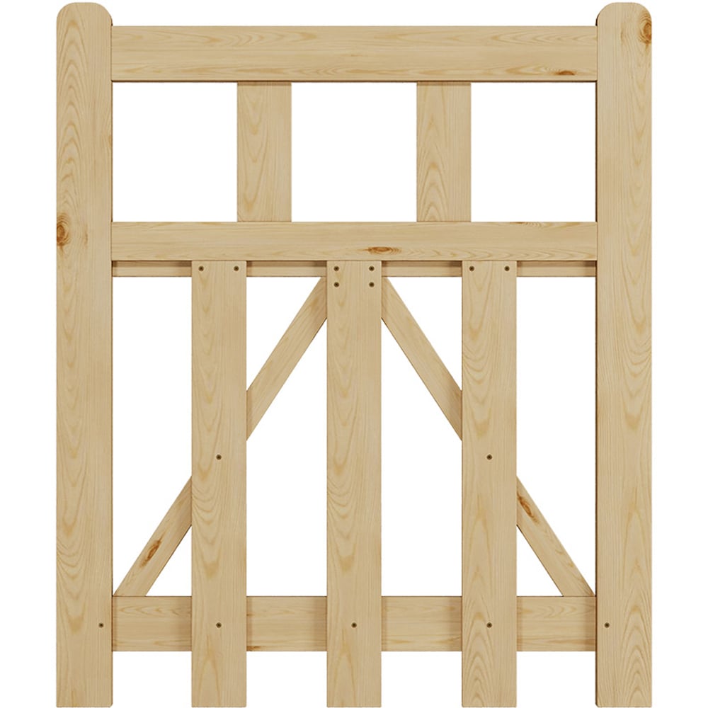 Outdoor Triangular Support Wooden Nature Garden Fence Door, 90 x 76 x 2.5cm Image 4