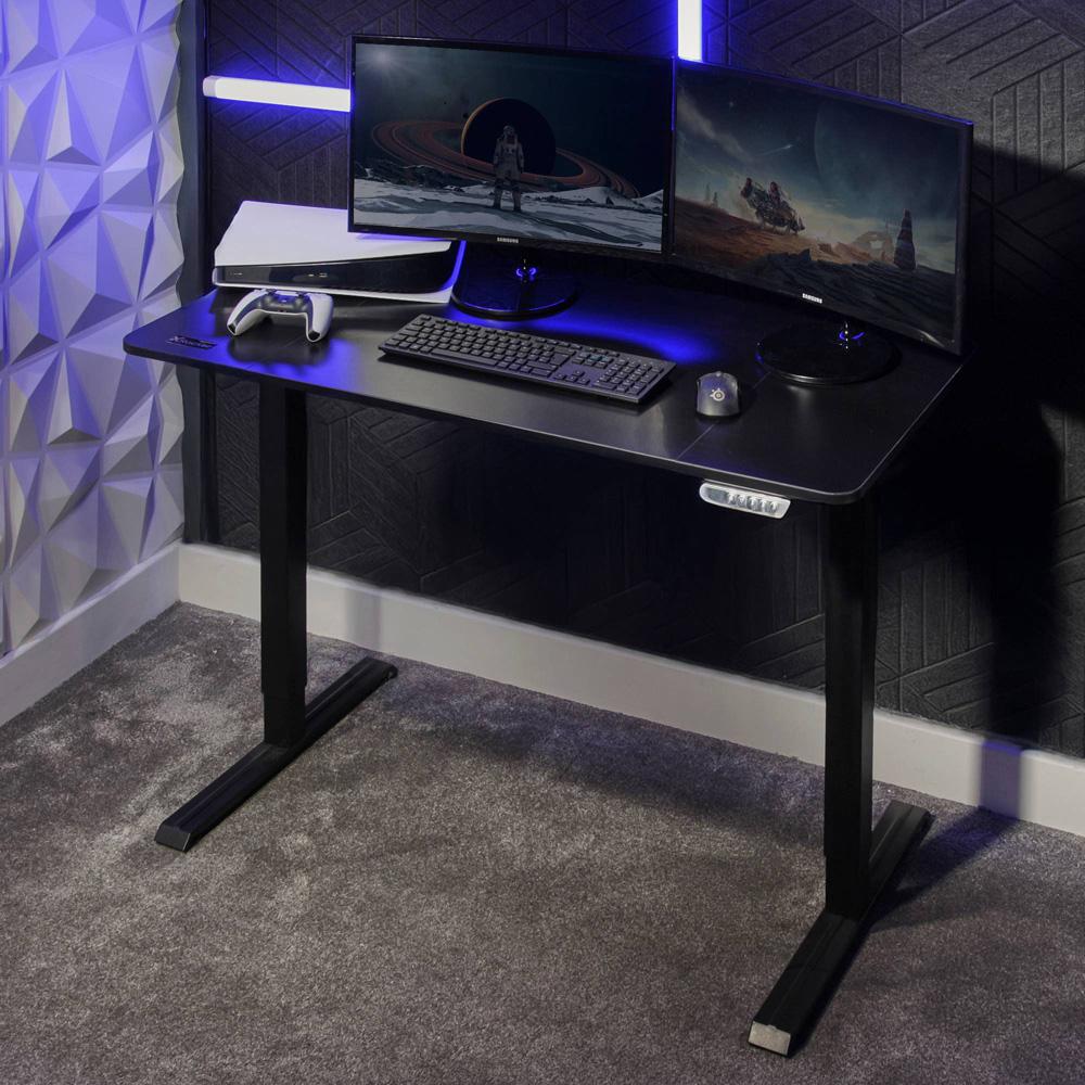 X Rocker Ascend Black Height Adjustable Computer Desk Image 1