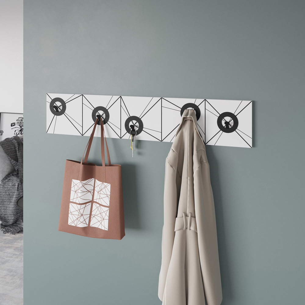 Decortie Vizy Black Metal Modern Hanger Set 5 Pack Image 3
