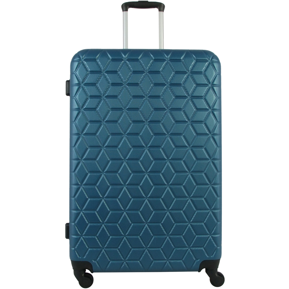 Travel Gear Geometric Suitcase Teal Large Image 2