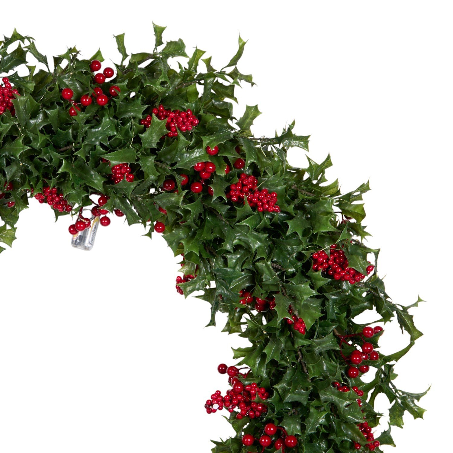 Large Red Berry and Holly Wreath Image 5