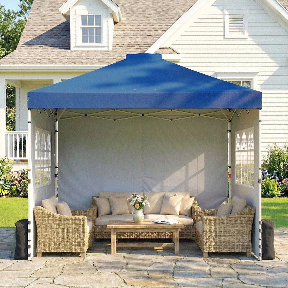 Outsunny 3 x 3m Dark Blue Pop Up Canopy Adjustable Gazebo Image 2