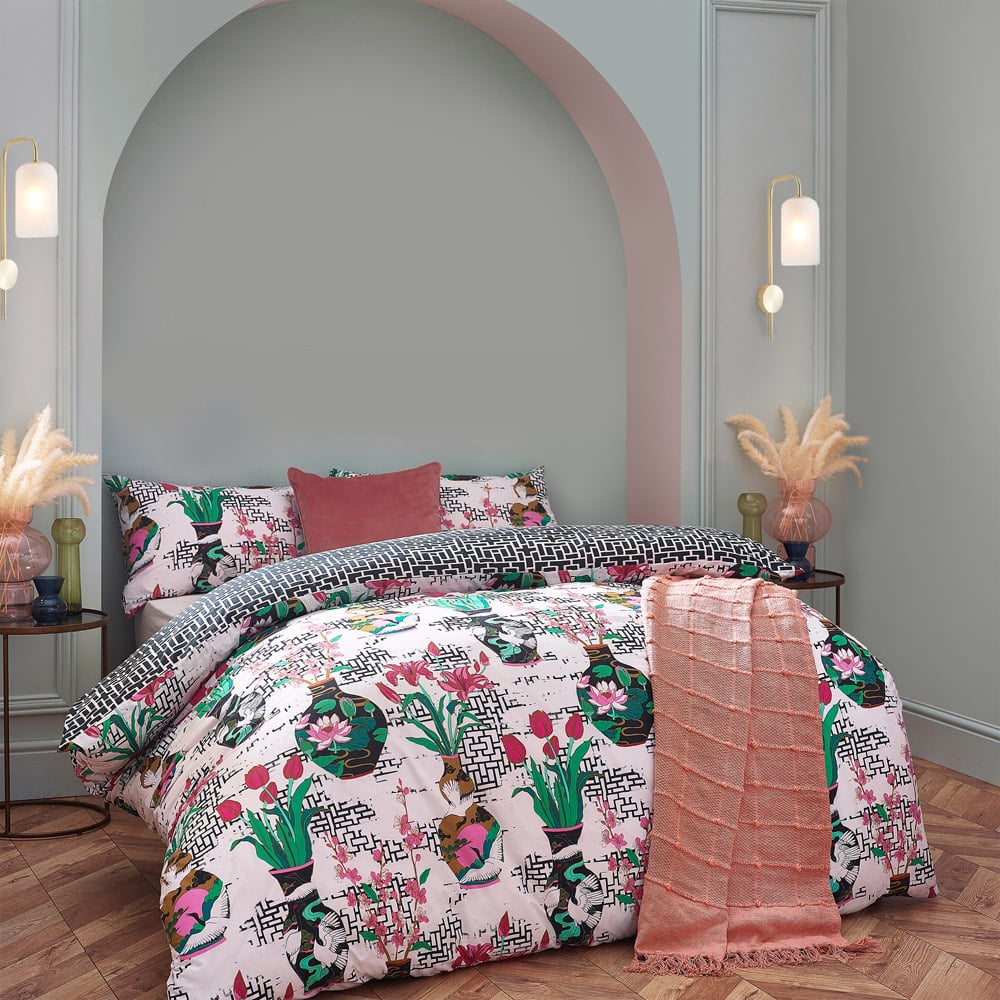 furn. Ishiko Super King Multicolour Floral Duvet Cover Set Image 6