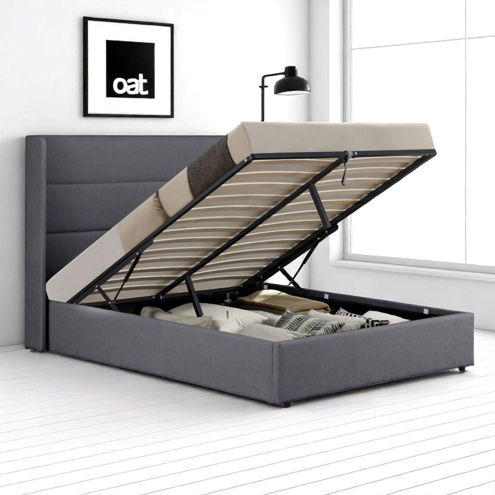 Wilmslow King Size Charcoal Grey Ottoman Bed Image 8