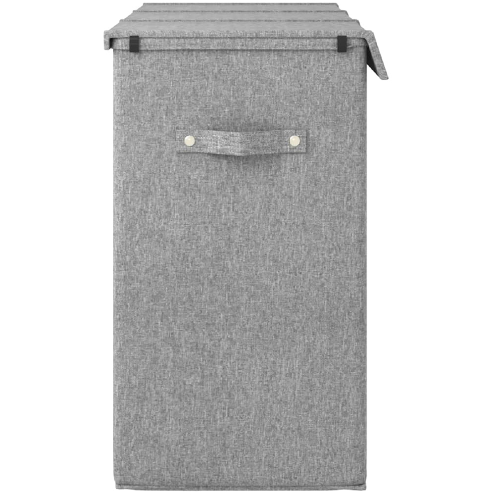 vidaXL Grey Faux Linen Foldable Laundry Hamper with 3 Mesh Bag 59 x 64.5 x 34.5cm Image 3