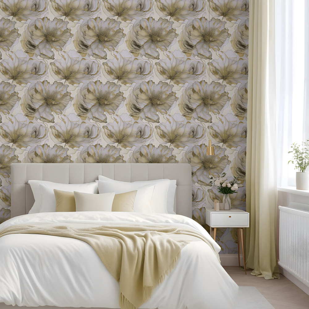 Muriva Renata Floral Cream Wallpaper Image 7