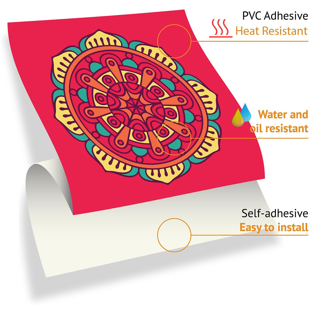 Wallplus Tera Mandala Mediterranean Wall Tile Sticker 15 x 15cm 48 Pack Image 5