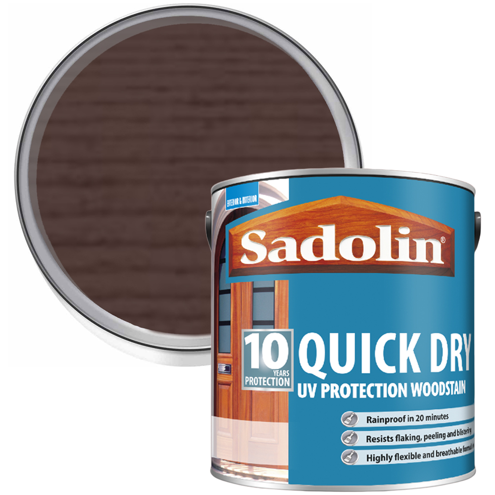 Sadolin Quick Dry 10 Year Jacobean Walnut Woodstain 2.5L Image 1