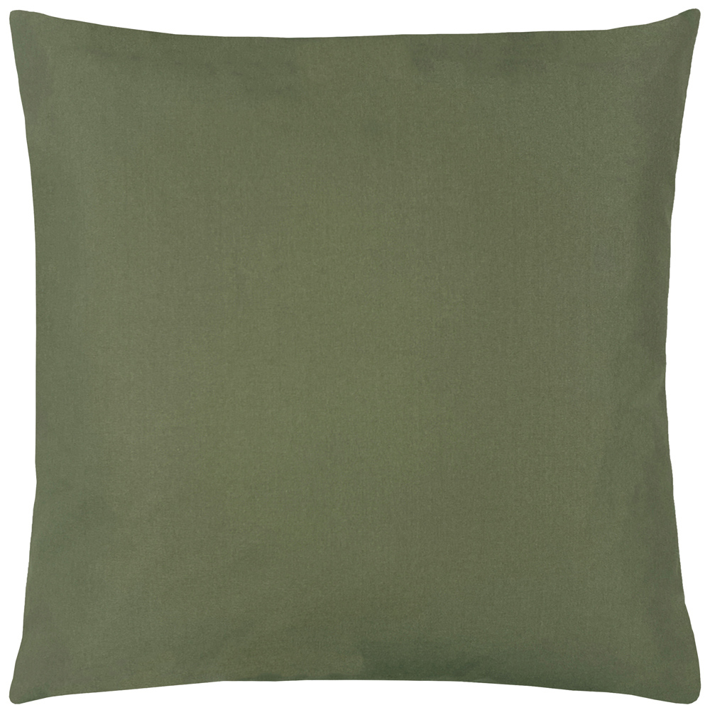 furn. Plain Olive Outdoor Cushion Large Image 1