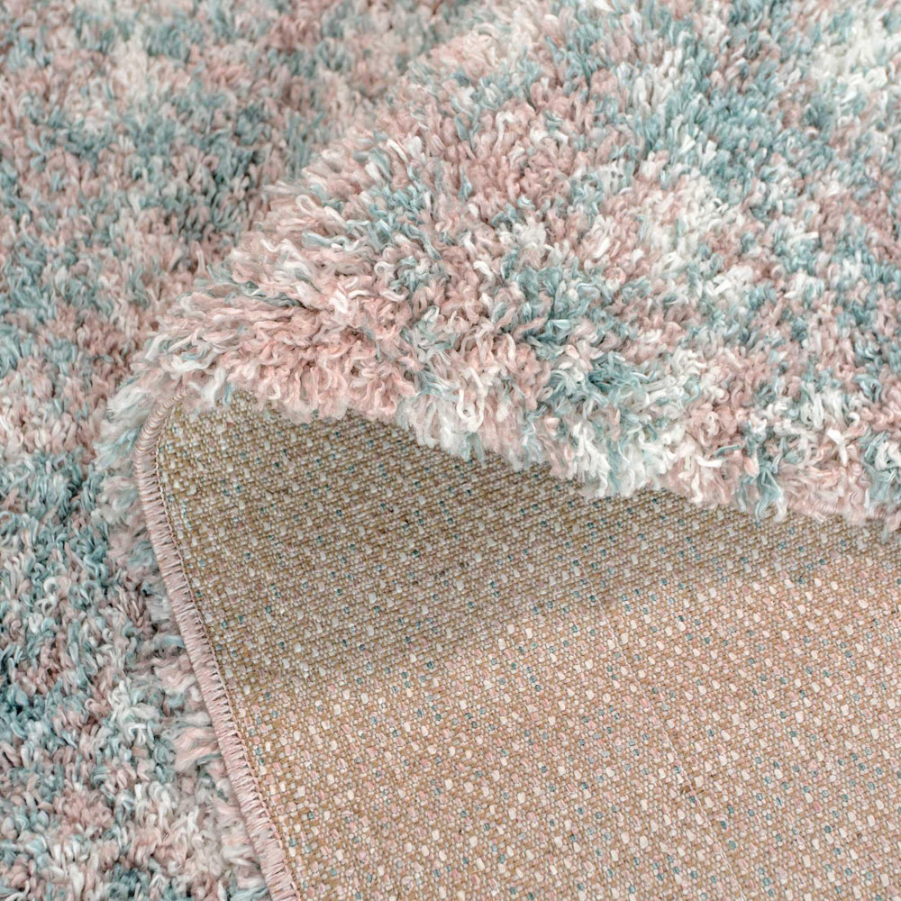 Kukoon Kinsale Light Blue Multicolour Shaggy Mottled Rug 80 x 150cm Image 5