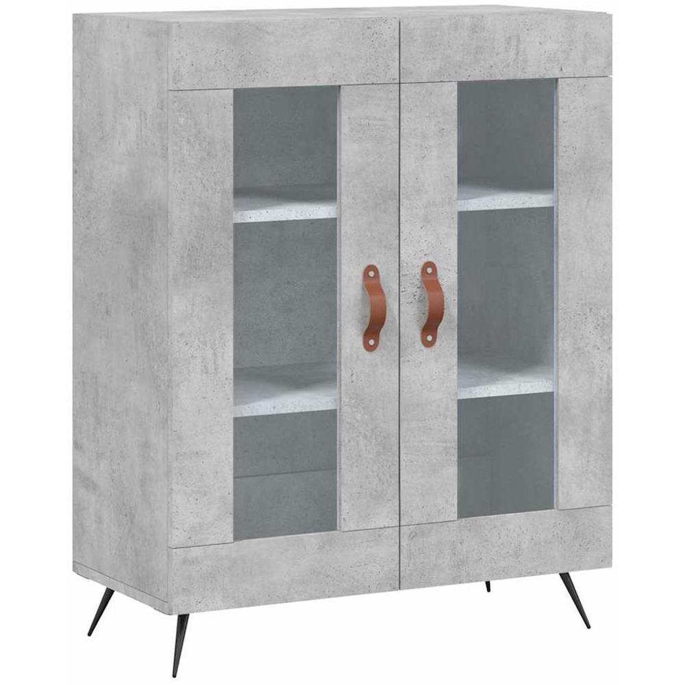 vidaXL 4 Door Concrete Grey Highboard Image 7