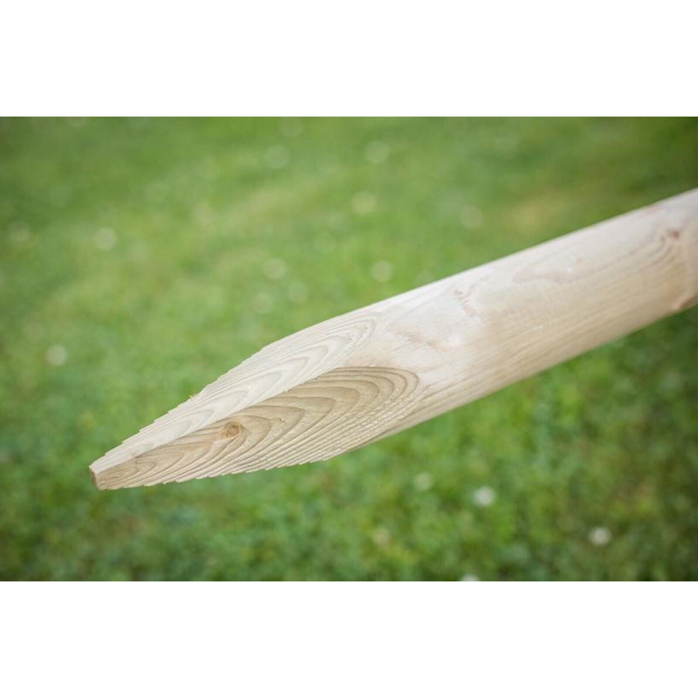 Inspirational Gifting Round Wooden Fence Post 1.5m x 50mm 5 Pack Image 2