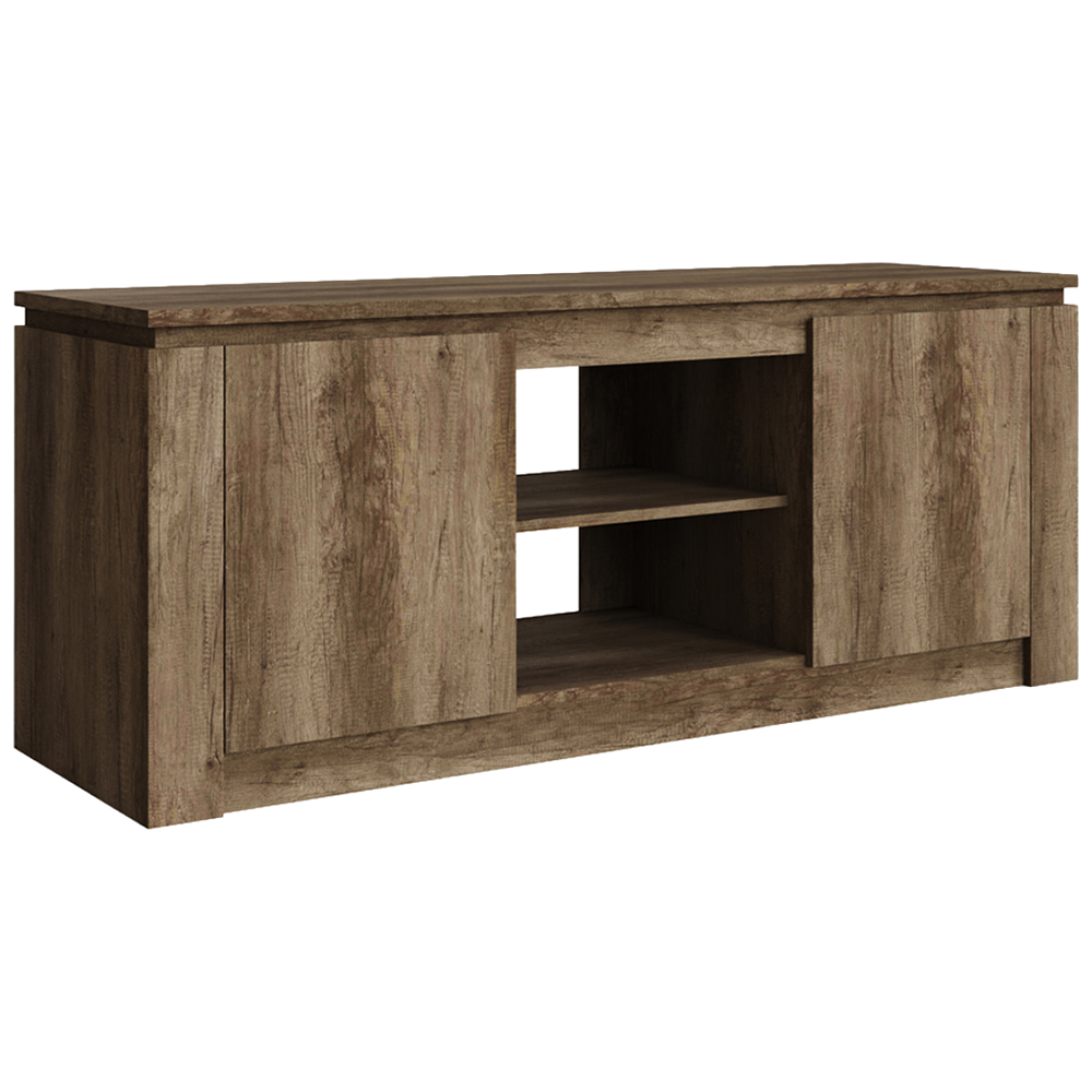 GFW Canyon 2 Door 2 Shelf Oak TV Unit Image 2