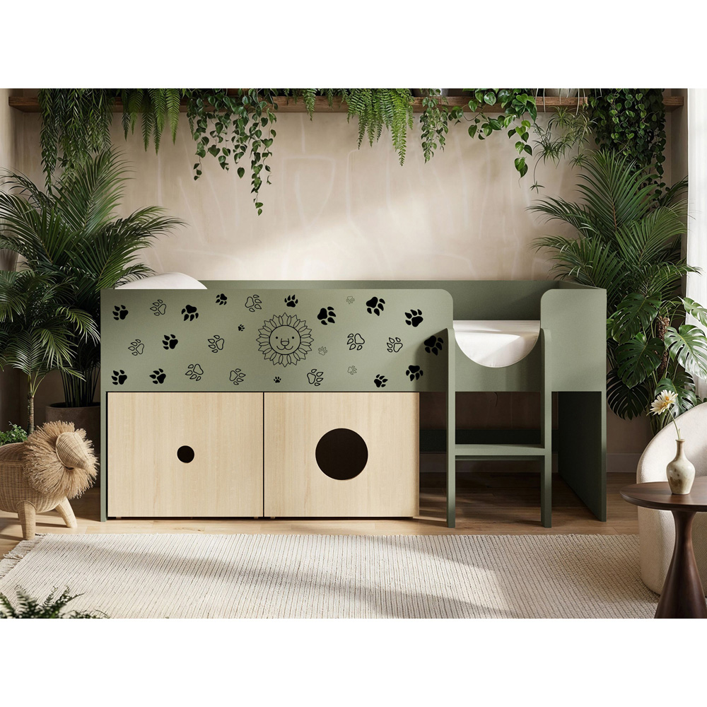 Flair Zaiden Single Green Mid Sleeper Bed with Toy Box Image 6