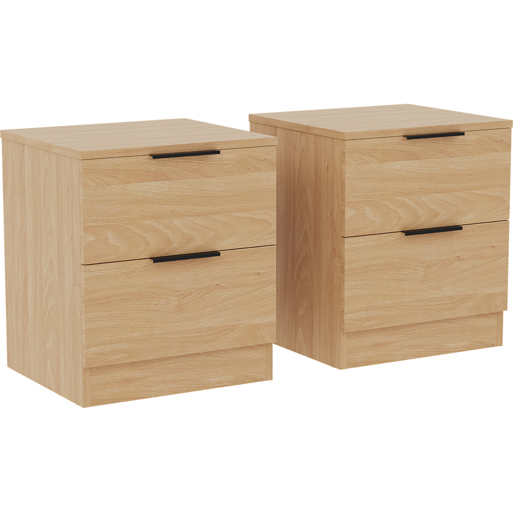 VIDA DESIGNS Trega 2 Drawer Pine Bedside Cabinet Set of 2 Image 3