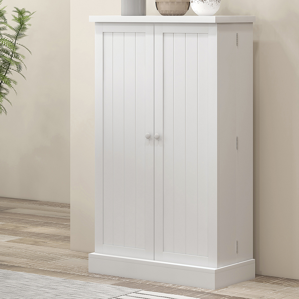 Portland 2 Door 12 Spice Rack White Kitchen Cabinet Image 1