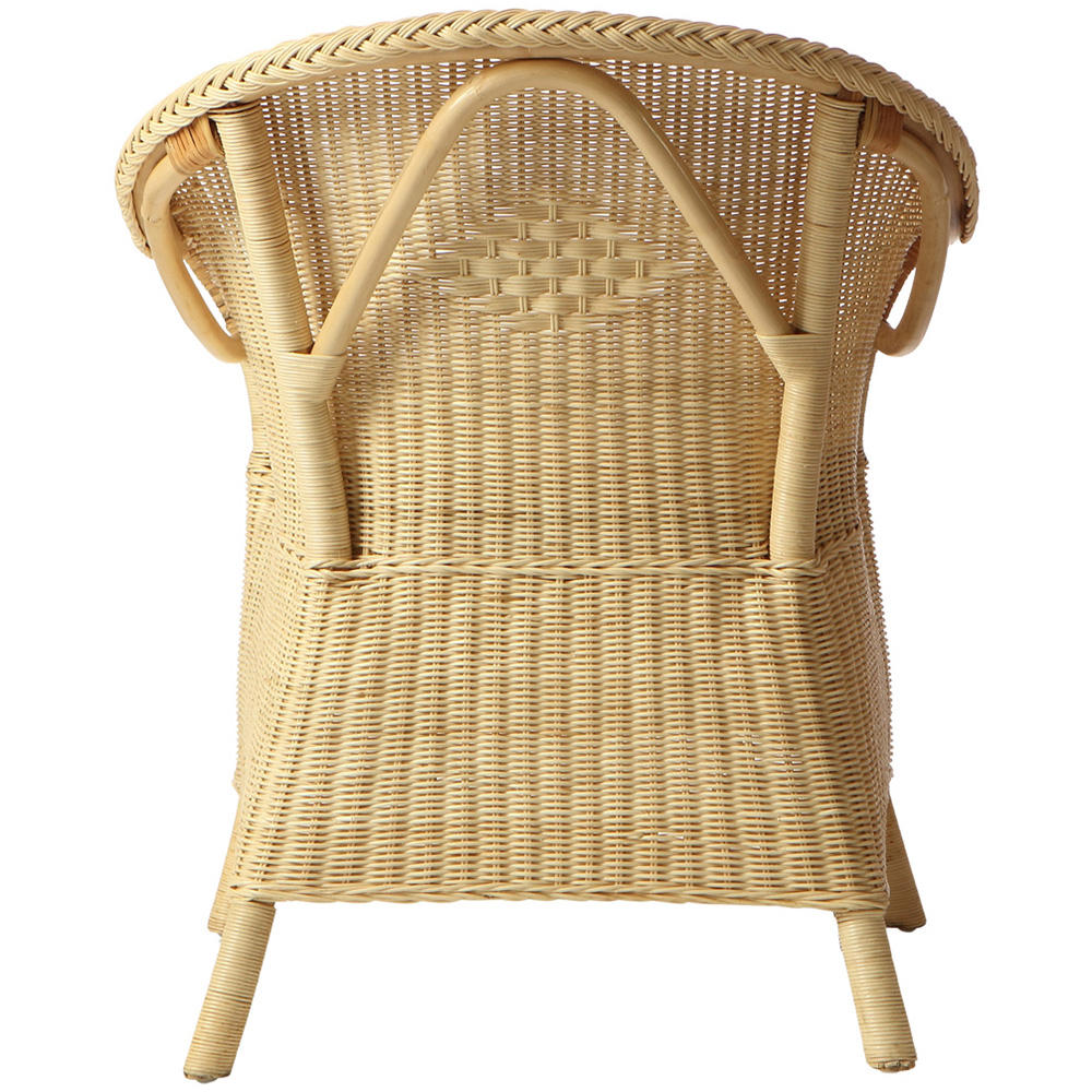 Desser Furniture Natural Wicker Adult King Size Loom Chair with Cushion Image 5