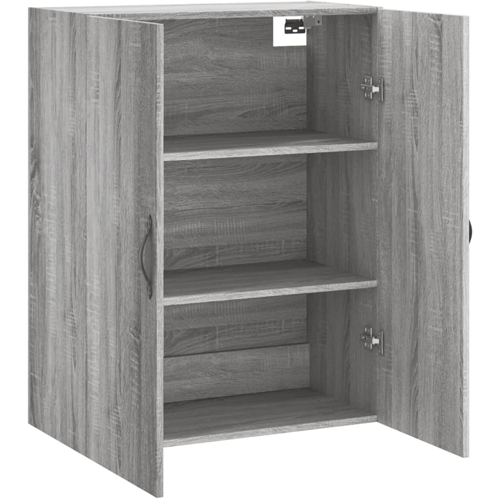 vidaXL 2 Door Grey Sonoma Wall Mounted Cabinet Image 4