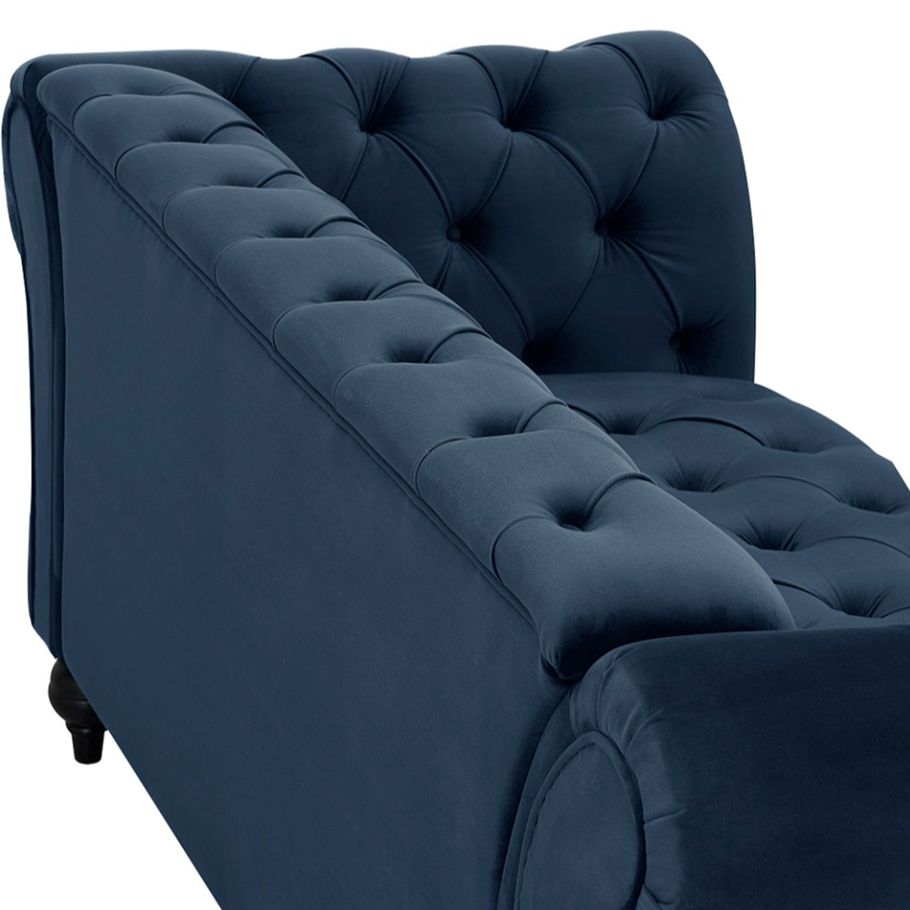 Home Detail Mayfair 3 Seater Midnight Blue Velvet Curved Sofa Image 6