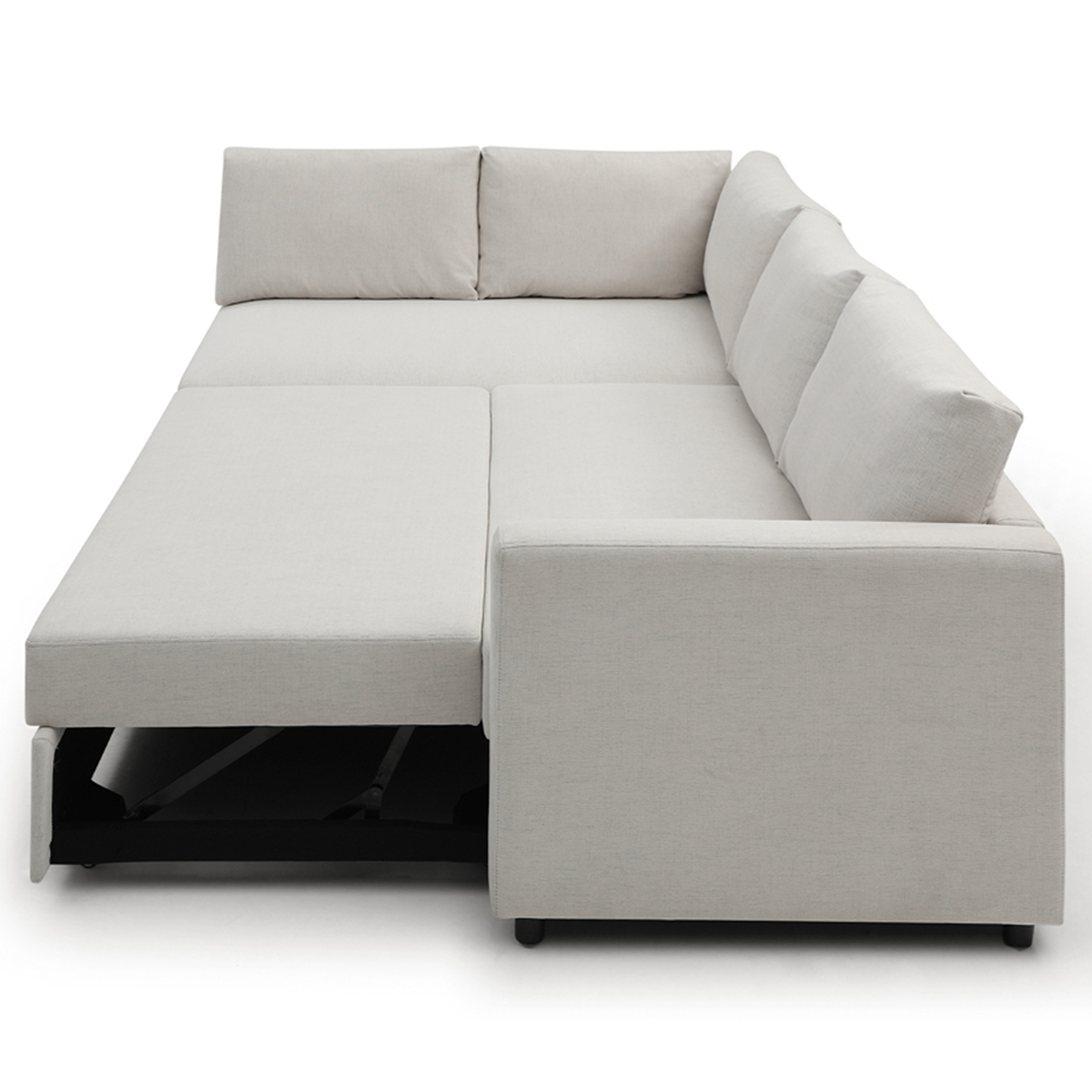 Clare 4 Seater Natural Corner Sofa Bed Image 6