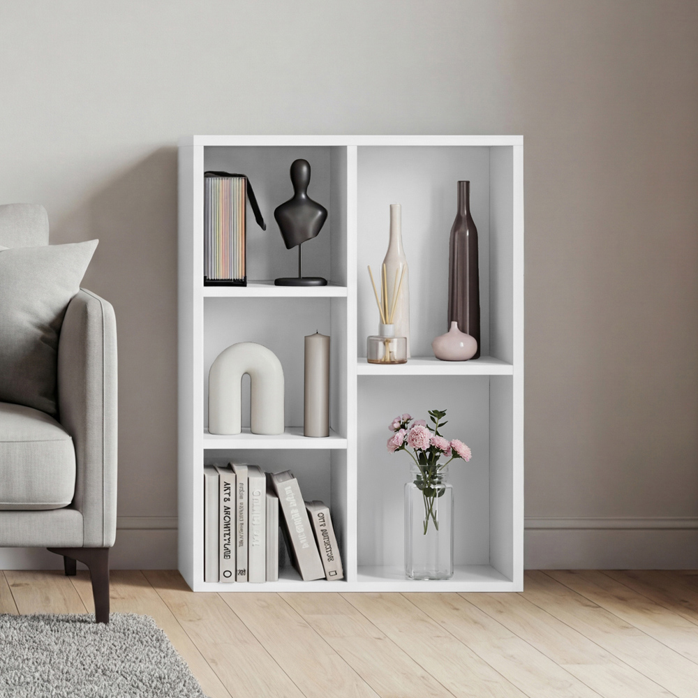 VIDA DESIGNS 5 Shelf White Cube Storage Unit Image 3