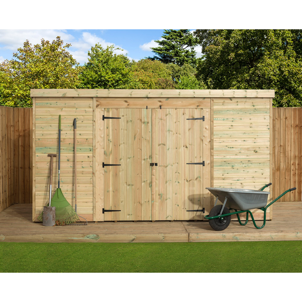 Empire Sheds 5000 14 x 7ft Double Door Tongue and Groove Pent Garden Shed Image 4