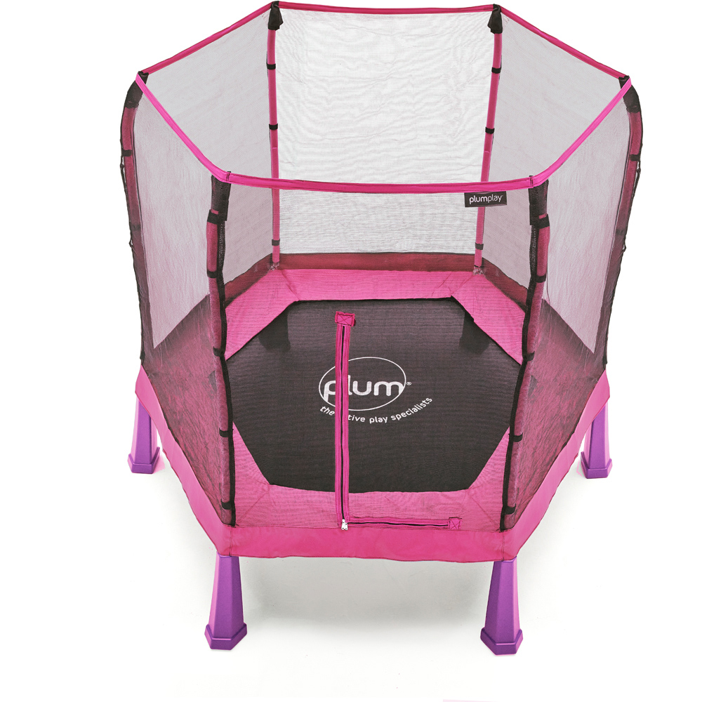 Plum Play Pink 7ft Junior Jumper Springsafe Trampoline with Enclosure Image 3